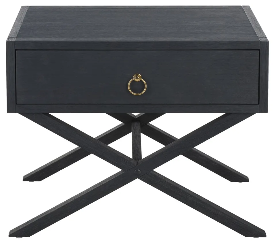 Large Sadie 1 Drawer Nightstand - Navy
