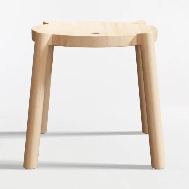 Set of 2 Bonnie Natural Wood Kids Stackable Play Stool