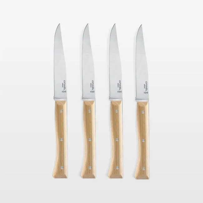 Opinel Facette Ashwood Steak Knives, Set of 4