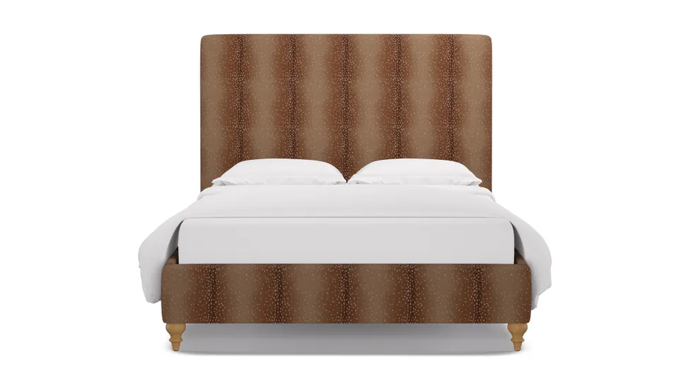 Classic Bed, Antelope, Natural Traditional Turned Leg, Twin
