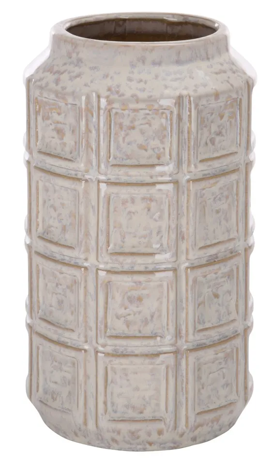 Talo 12.15"H Ceramic Reactive Glaze Textured Vase - Multi