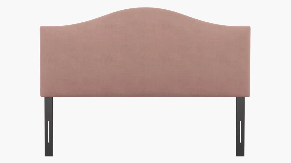 Camelback Headboard, Blush Everyday Linen, Queen