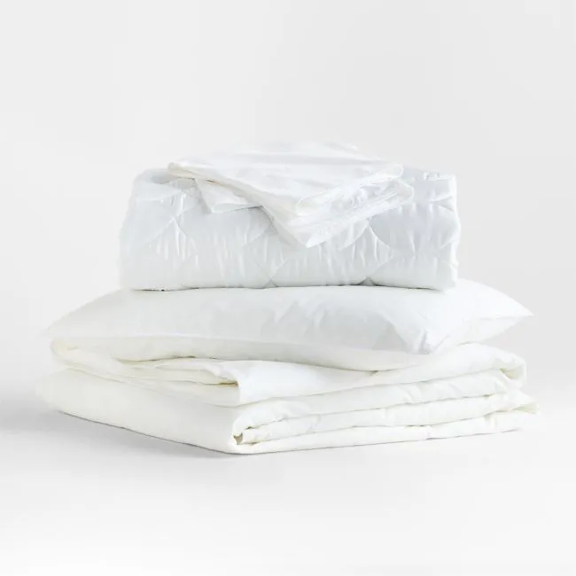 Down-Alternative Lightweight King Bedding Insert Bundle with Soft Pillows and Protectors