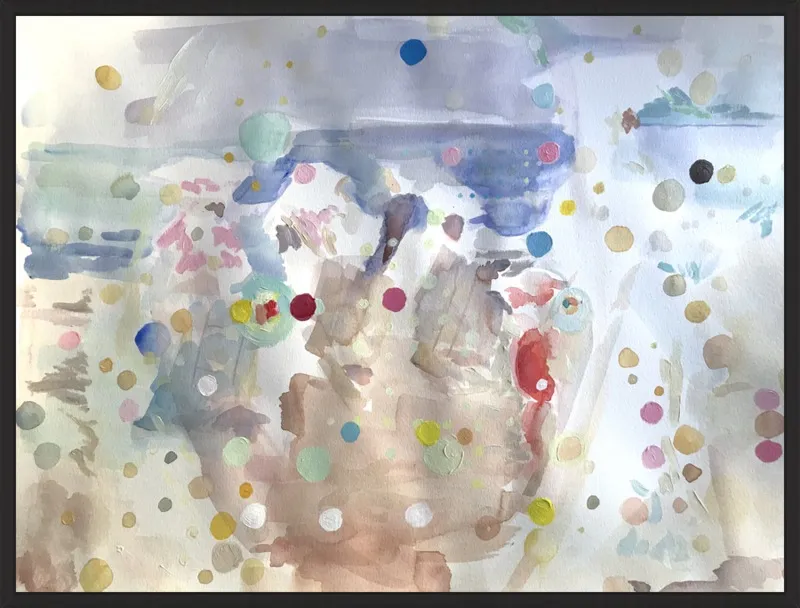 Beach scene (from memory)  by Hannah Dean for Artfully Walls