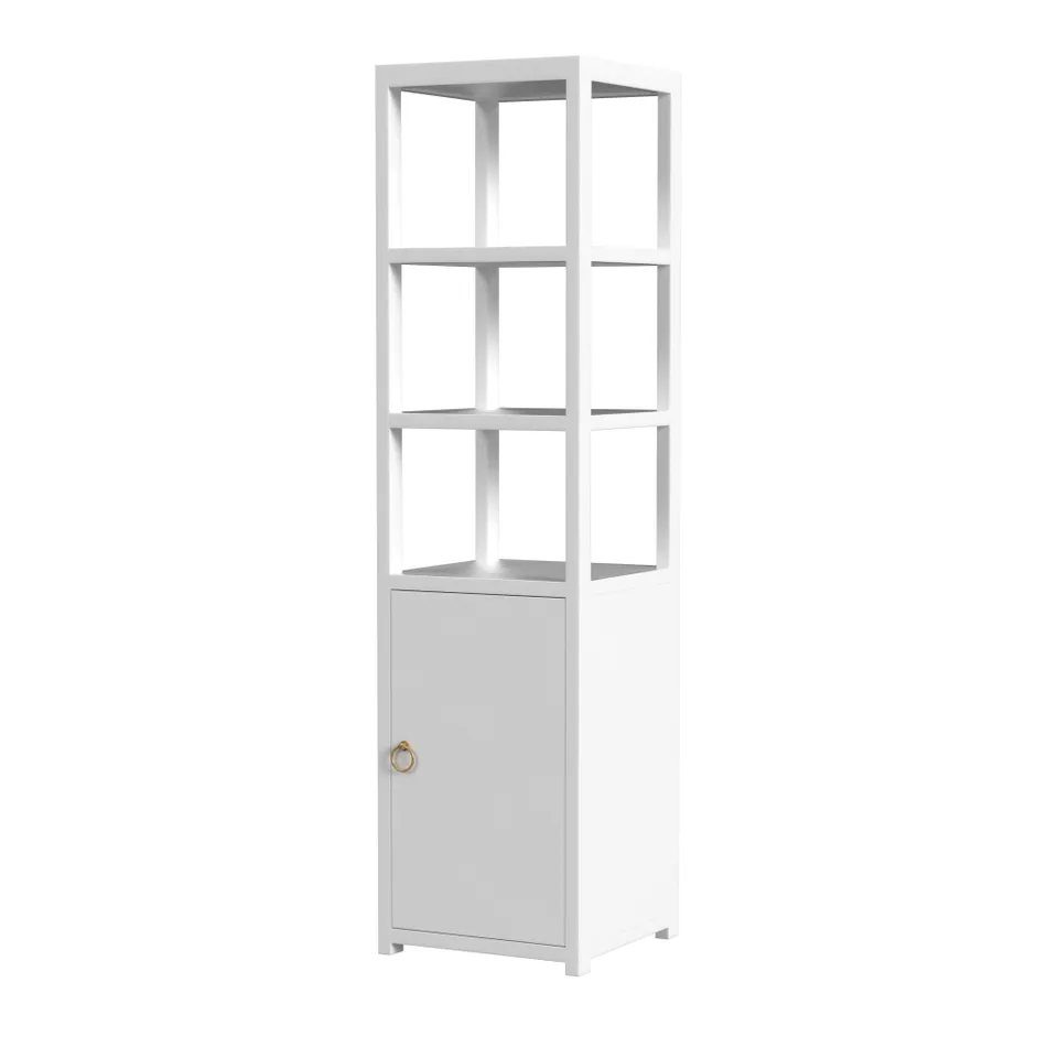 Lark White Etagere Bookcase