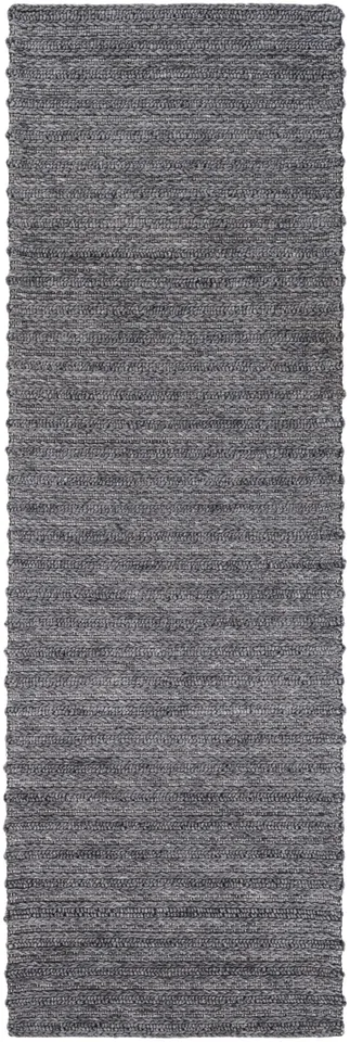 Kindred Gray Indoor 2'6" x 8' Handmade Rug