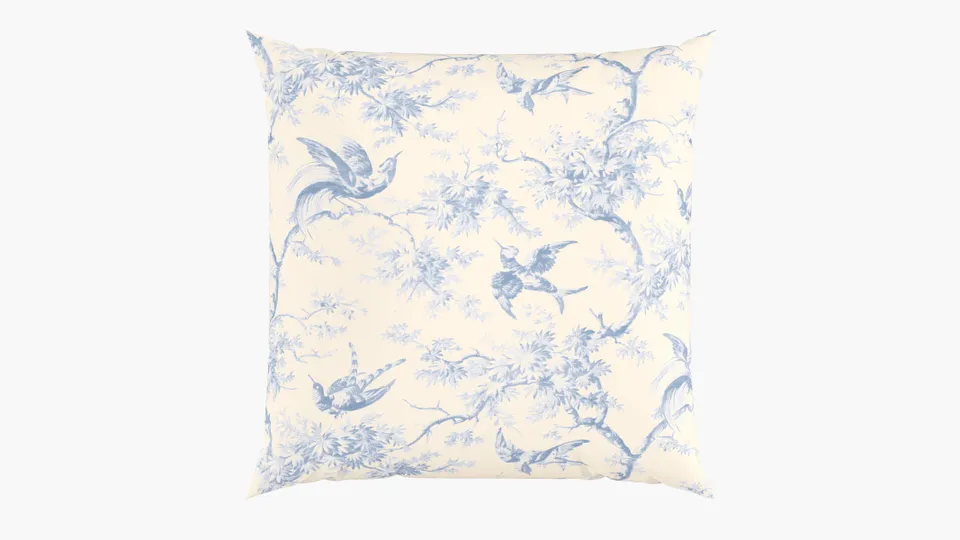 Throw Pillow 26", Blue Swallows, 26" x 26"