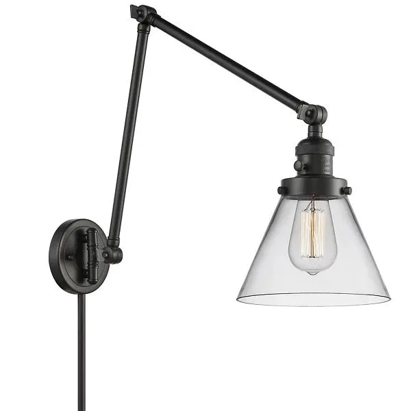 Zachary Glass Swing Arm Wall Sconce