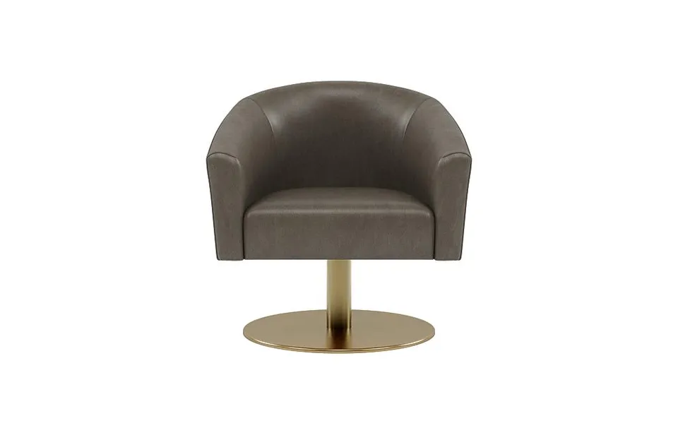 Tegan Leather Pedestal Swivel Chair