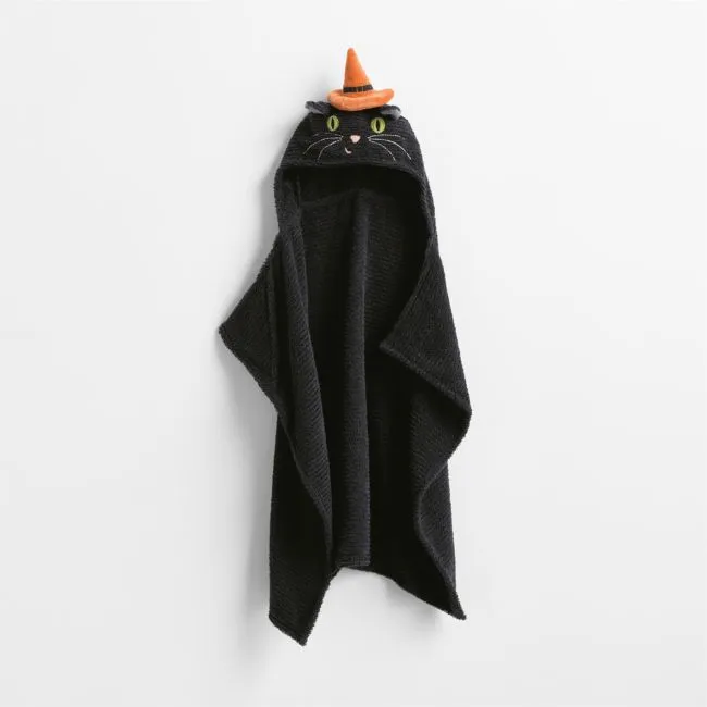 Halloween Cat Organic Cotton Hooded Baby Towel