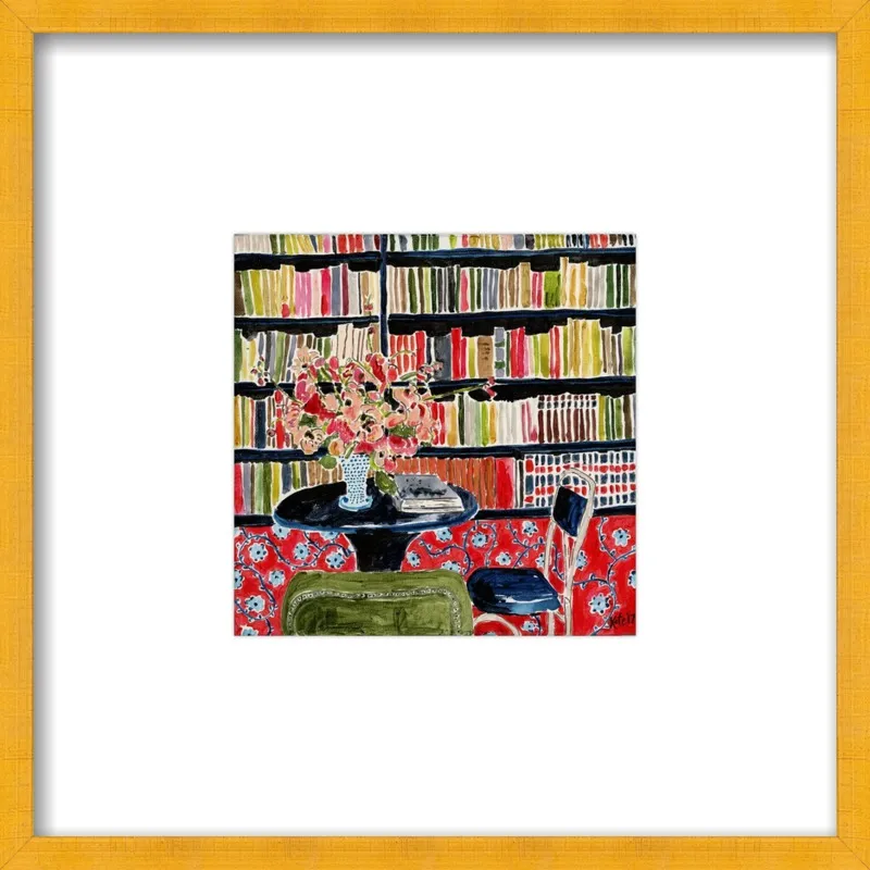 Books with Flowers by Kate Lewis for Artfully Walls