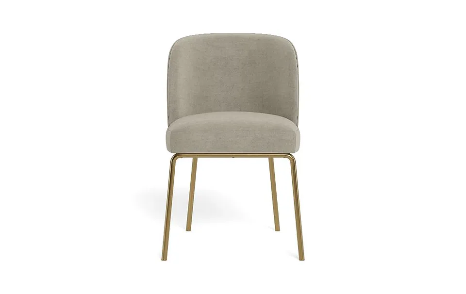 Graham Metal Framed Upholstered Chair with Contrast Piping
