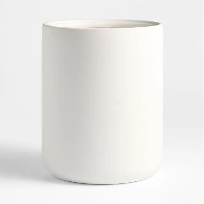 Varick White Silicone Coated Trash Can
