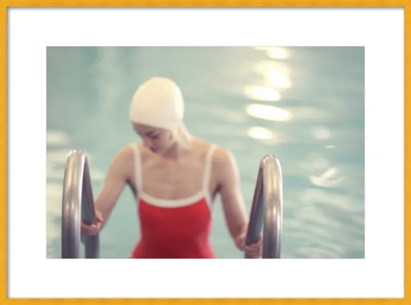 Swimmer in a Red Suit by Lucy Snowe for Artfully Walls