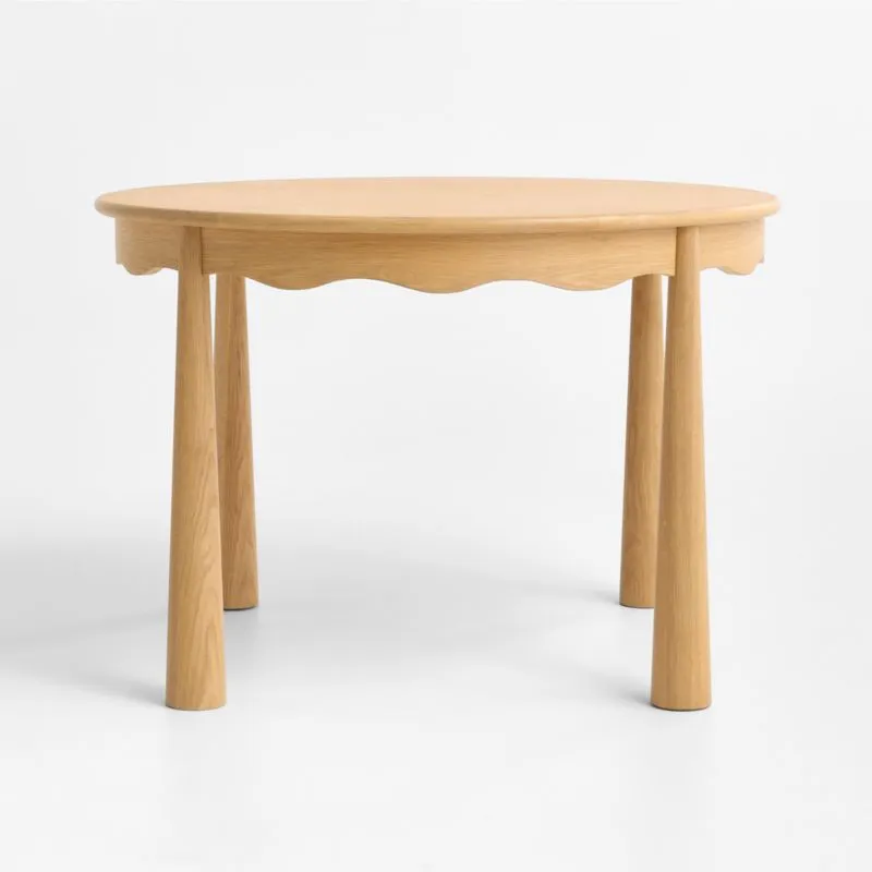 Waveland Natural Oak Wood Round Kids Play Table