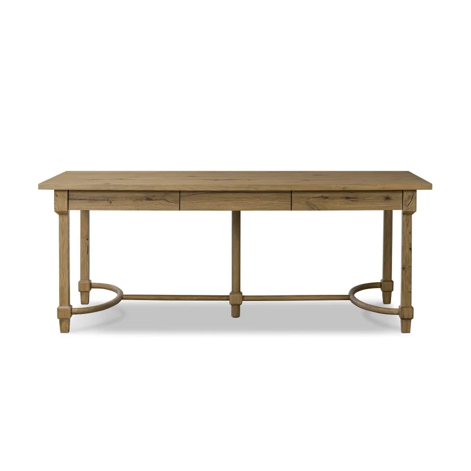 Edison Desk - Worn Oak Veneer by Amber Lewis x Four Hands
