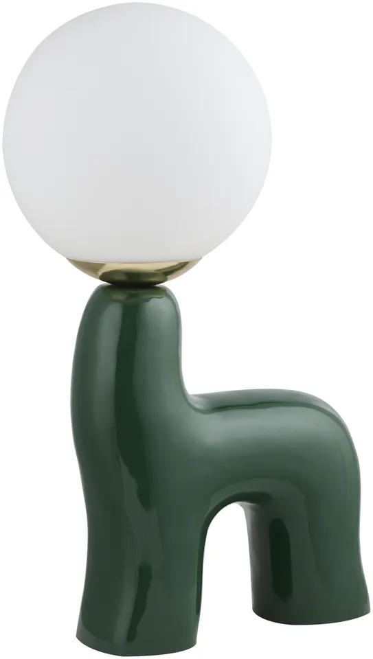 Opal  Glazed 17"H x 7"W x 9"D Accent Table Lamp