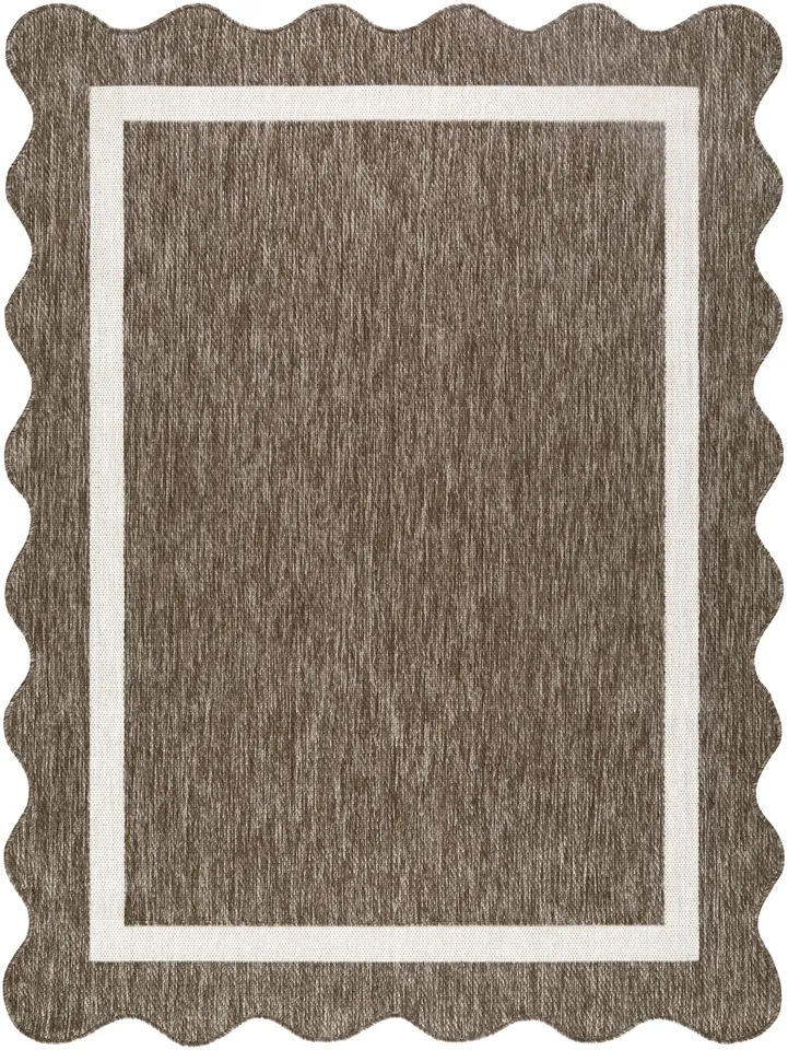 Miami Beach Brown Outdoor 2'4" x 3'9" Machine Woven Rug