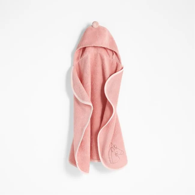Nachi 100% Organic Cotton Pink Hooded Baby Towel