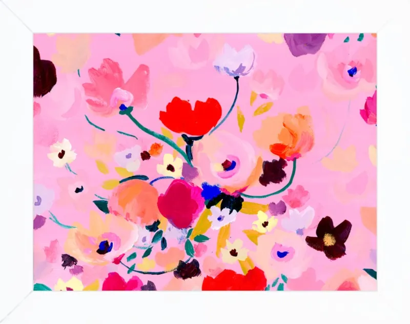 Pink Posey by KT Smail for Artfully Walls