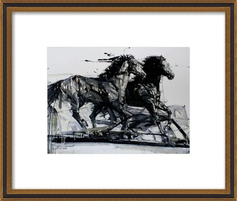 Black Stallions by Shao Y. Zhang for Artfully Walls