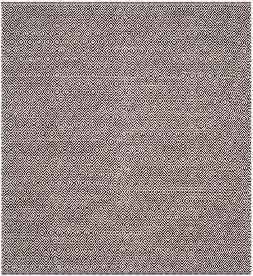 Arlo Home Hand Woven Area Rug, MTK515M, Ivory/Chocolate,  6' X 6' Square