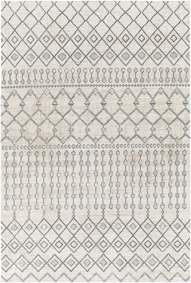 Lavadora Beige Indoor 6'7" x 9' Machine Woven Rug