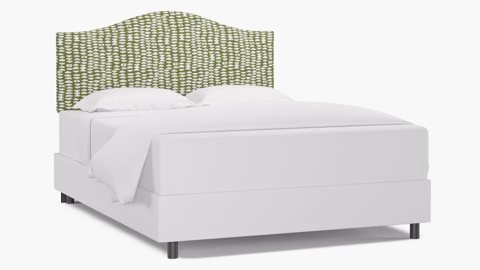 Camelback Headboard, Olive Odalisque, Queen