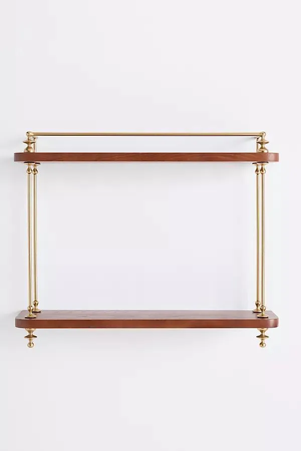 Amara Two-Tier Wood Shelving Unit