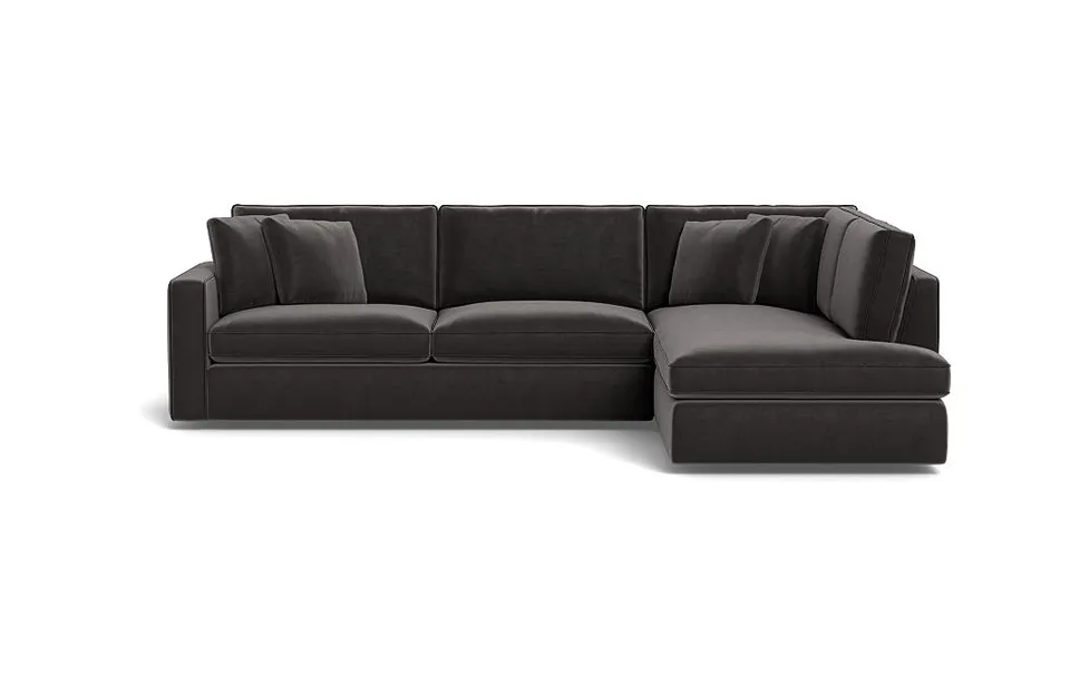 James 3-Seat Right Bumper Sleeper Sectional with Contrast Piping