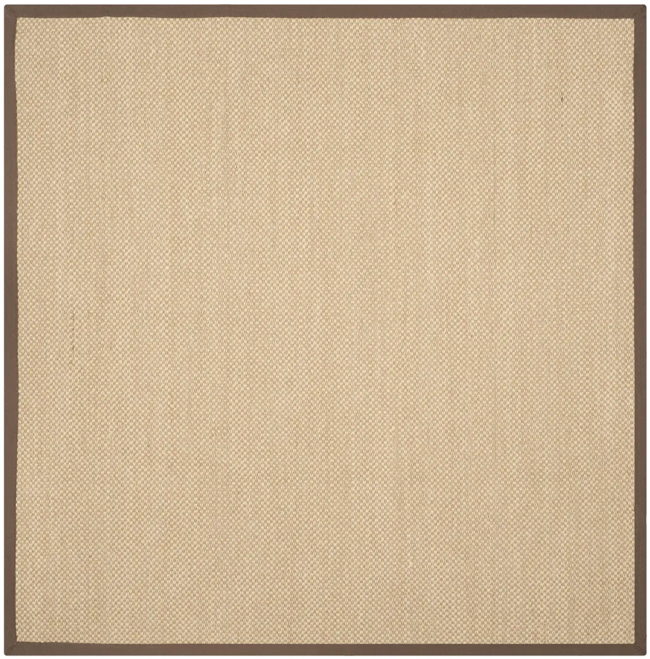 Arlo Home Woven Area Rug, NF141C, Maize/Brown,  6' X 6' Square