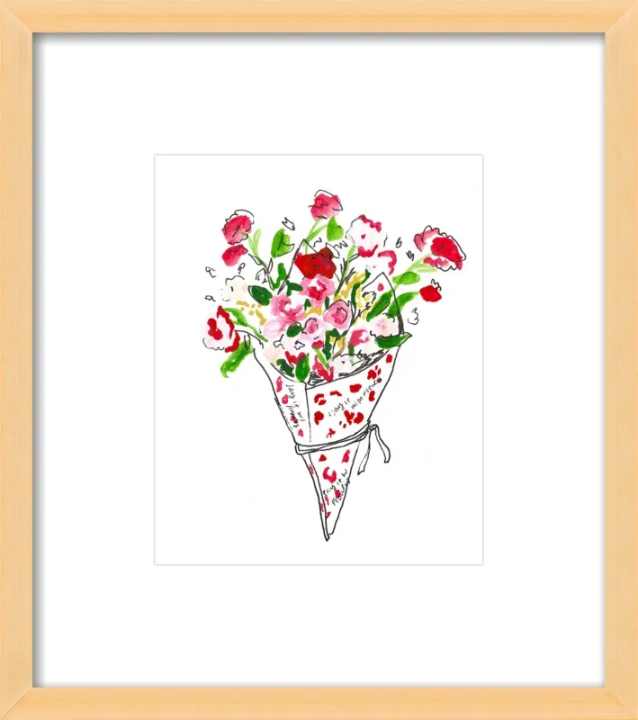 Bodega Flowers in Pink and Red by Larsen McDowell for Artfully Walls