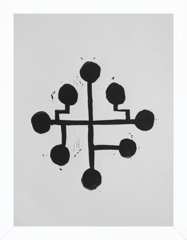 Geometric Midcentury Atomic Print by Stacy Rajab for Artfully Walls