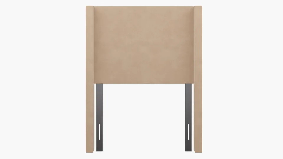 Modern Wingback Headboard, Pearl Classic Velvet, Twin