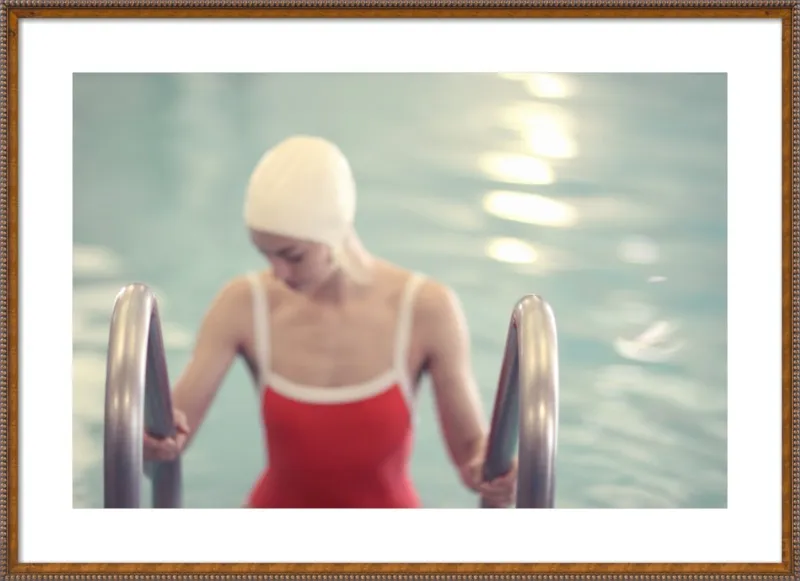 Swimmer in a Red Suit by Lucy Snowe for Artfully Walls