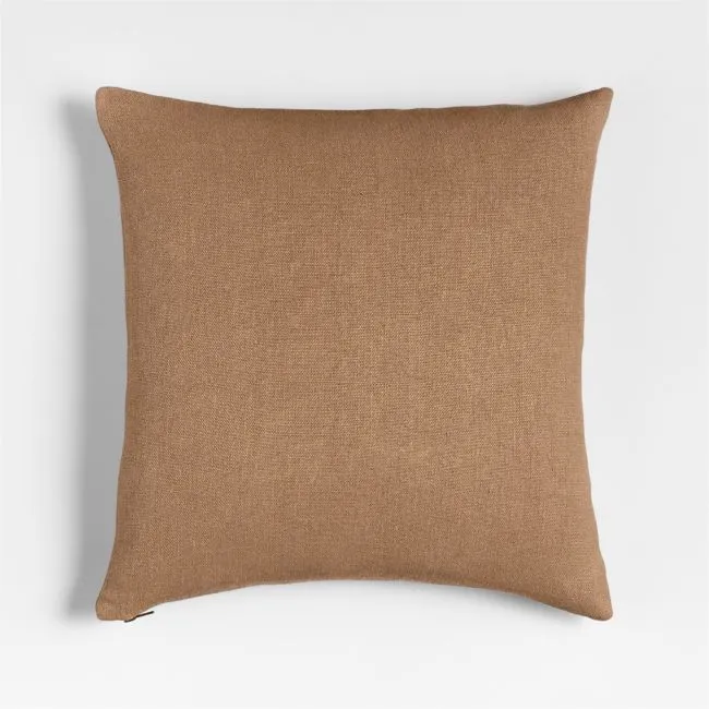 Relaxed Linen 20"x20" Sierra Tan Layering Throw Pillow Cover