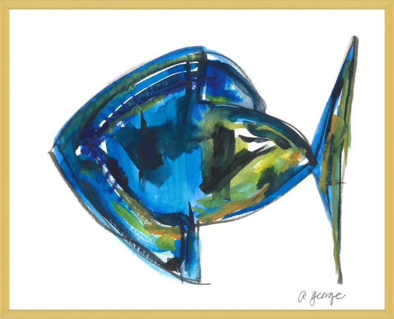 Asbtract Fish by Anthony George for Artfully Walls