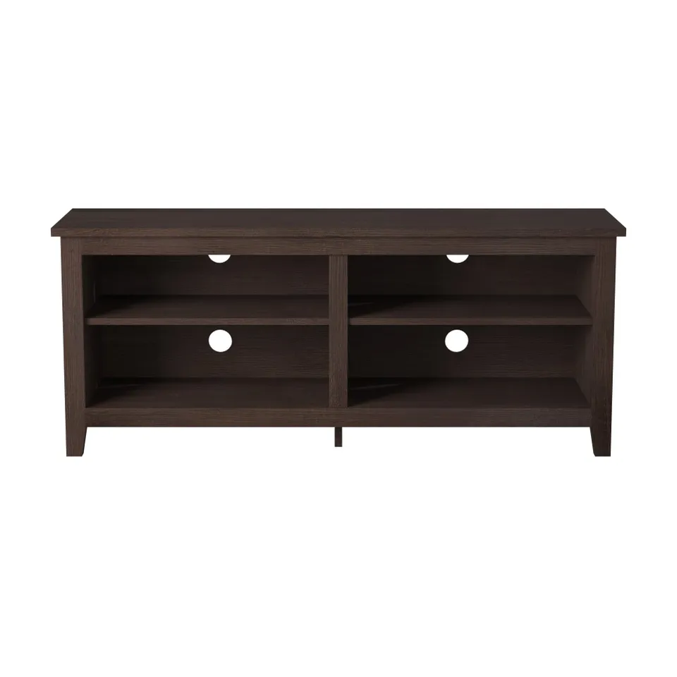 58" Simple Wood TV Stand - Espresso
