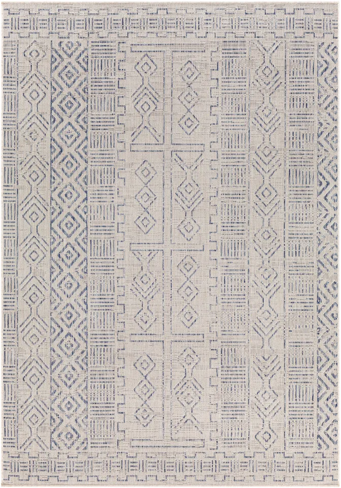 Eagean Beige Outdoor 6'7" x 6'7" Machine Woven Rug