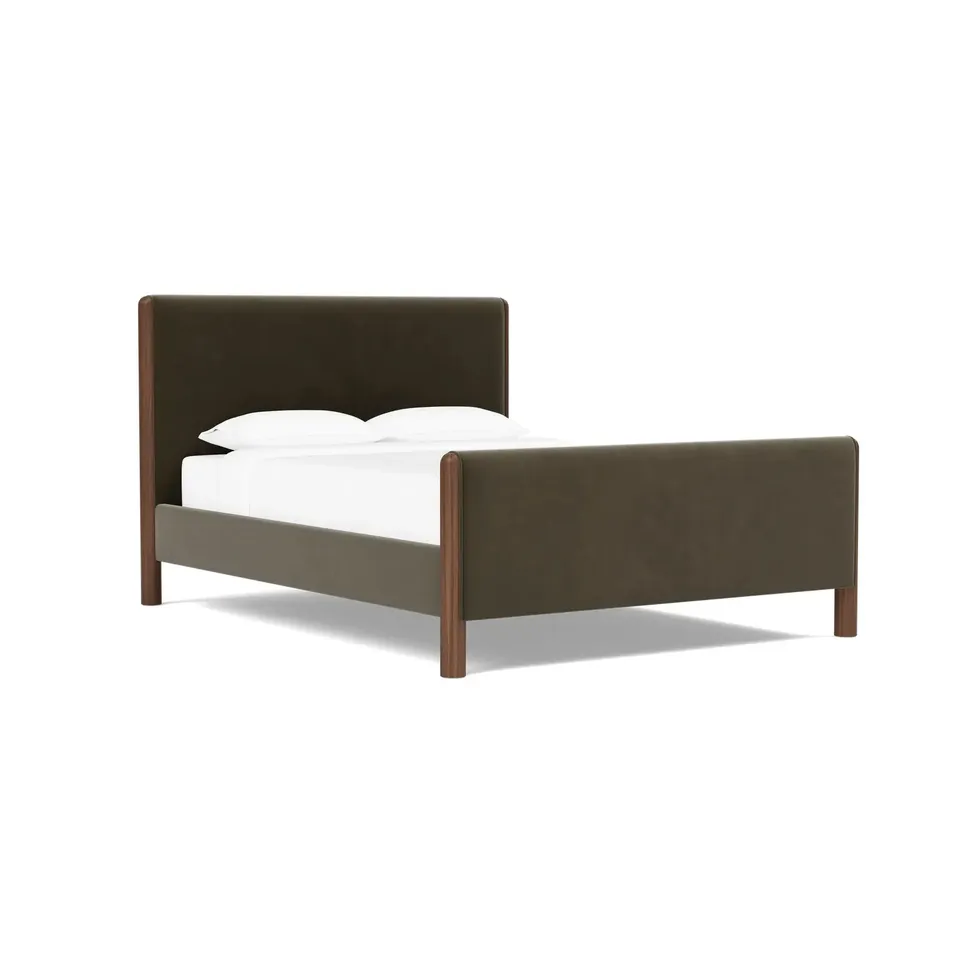 The Citizenry Laurel Bed with High Footboard | Full | Brown