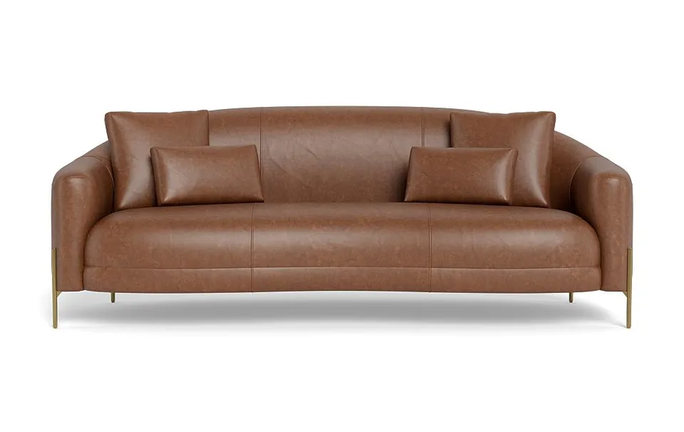 Fiona Leather 3-Seat Sofa