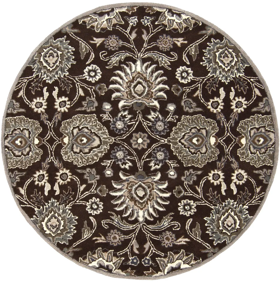 Caesar Brown Indoor 4' x 4' Handmade Rug