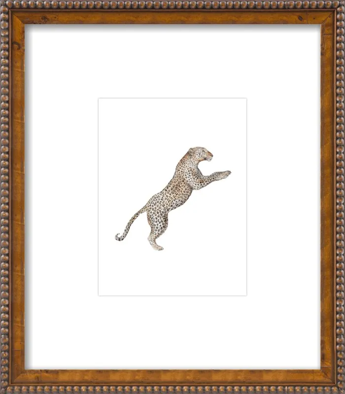 Leaping Leopard Watercolor by Lauren Rogoff for Artfully Walls