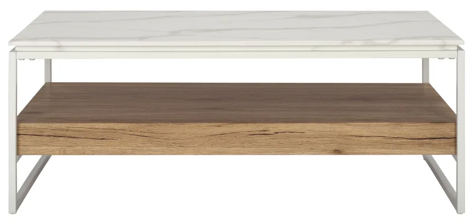 Aurelian Coffee Table - White Faux Marble / Natural