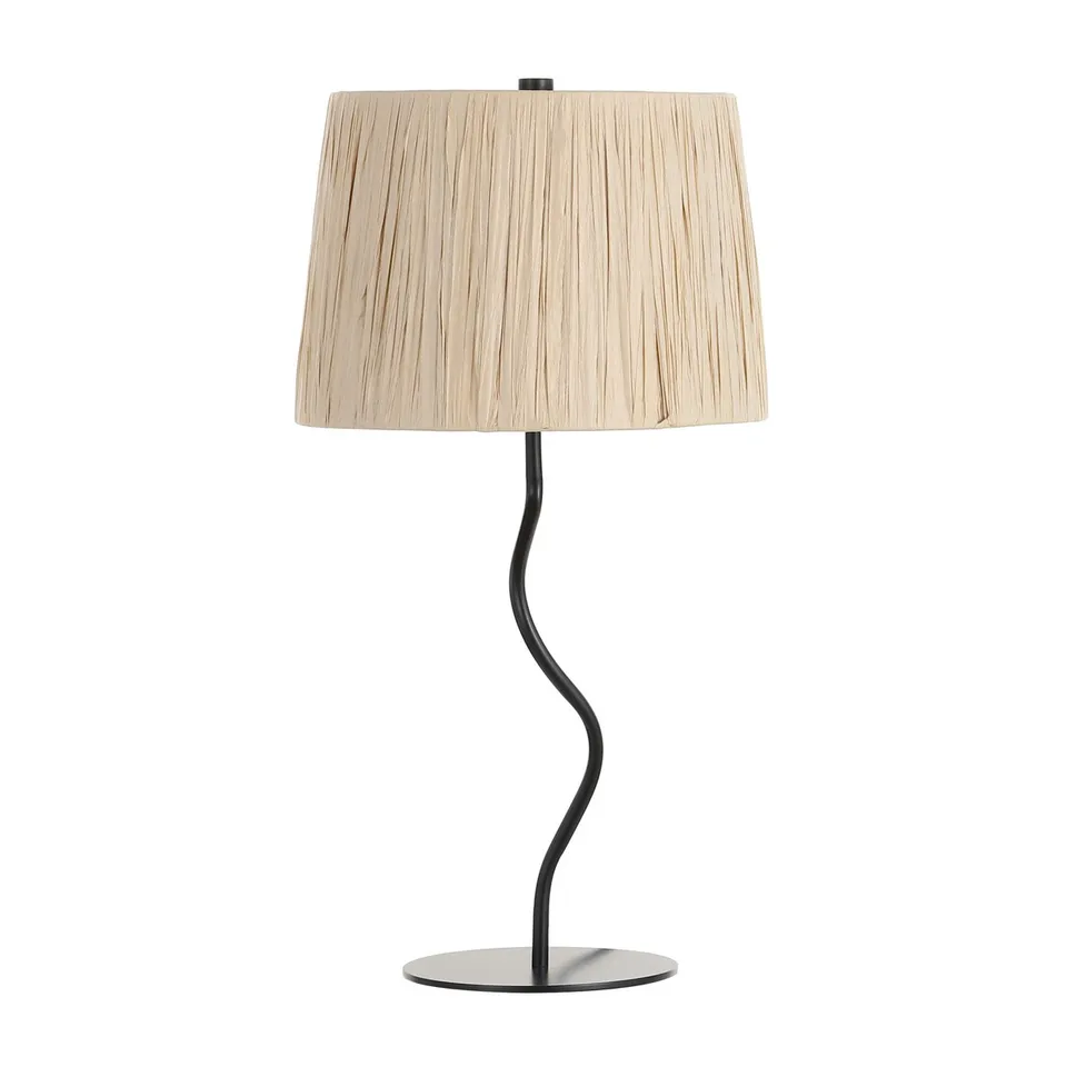Ziggi 24.25 Inch Table Lamp - Black / Natural