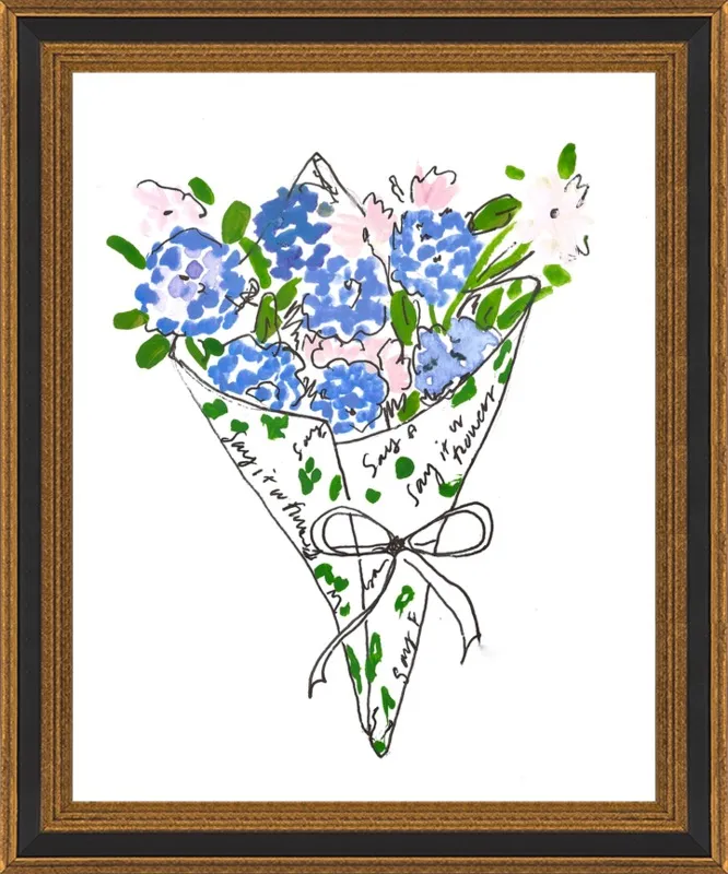 Bodega Flowers in Blue by Larsen McDowell for Artfully Walls