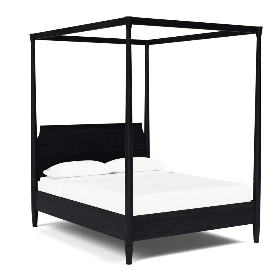 The Citizenry Shenandoah Canopy Bed | Queen | Black