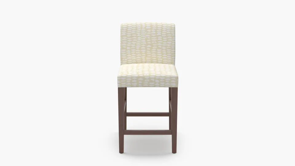 Signature Dining Counter Stool, Sand Odalisque, Walnut Square Tapered Leg