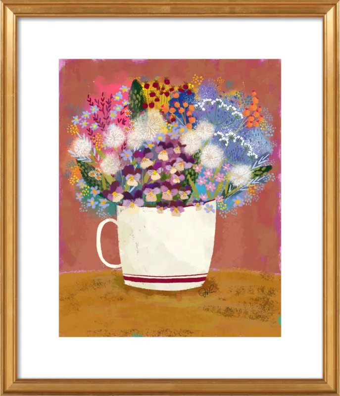 Violas in Russet by Joy Laforme for Artfully Walls