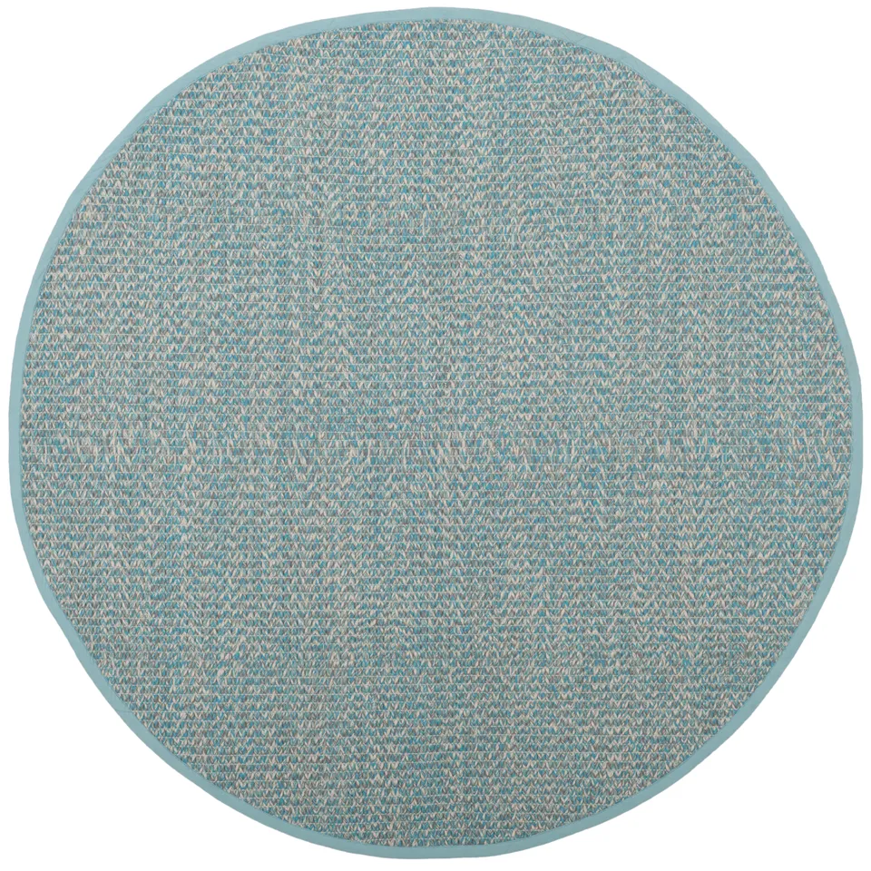 Arlo Home Hand Woven Area Rug, MTK602E, Turquoise/Multi,  6' X 6' Round